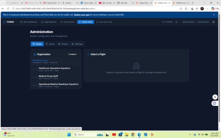 FORGE Admin Panel